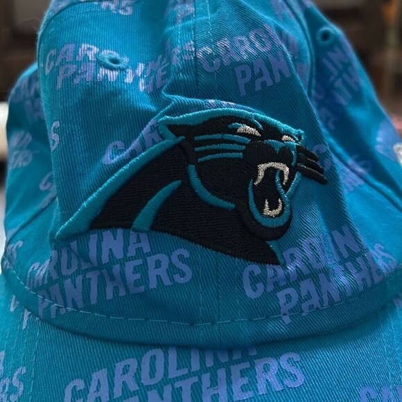 Carolina Panthers Hat Blue New Era 9Twenty Strap Back Baseball Cap. Women’s. - Picture 2 of 9